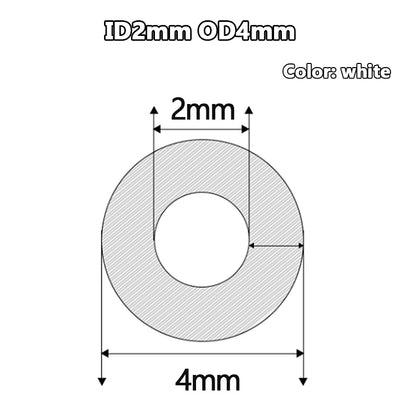 Tubo de PTFE de 1 metro, 1 mm, 2 mm, 3 mm, 4 mm, 6 mm y 8 mm para piezas de impresora 3D, tubo Bowden con cabezal en J