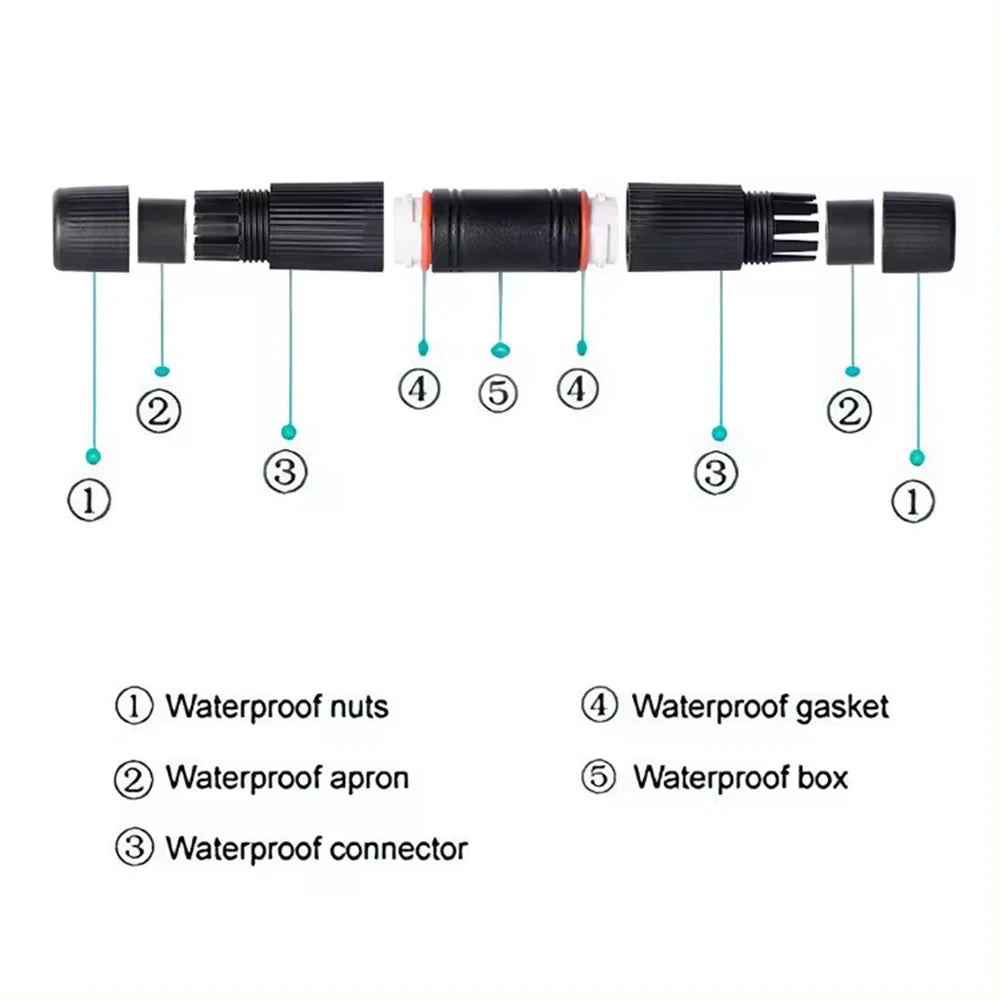 Conector RJ45 a prueba de agua IP67, conector de cable de red Ethernet, acoplador RJ45, adaptador de acoplador LAN para exteriores, hembra para Cat5e CAT6