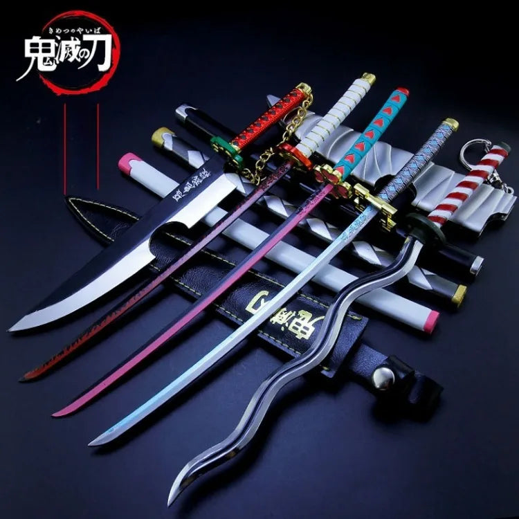 Demon Slayer Sword Real Katana Swords Demon Slayer Cosplay Metal Props Weapon Anime Battle Ready No Cutting Edge Bedroom Decor