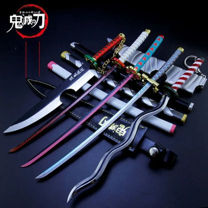 Espada Demon Slayer Espadas Katana Reales Espadas Demon Slayer Cosplay Accesorios de Metal Arma Anime Batalla Lista Sin Vanguardia Decoración de Dormitorio