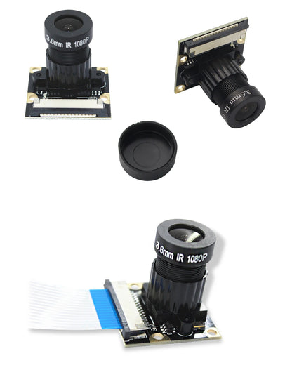 Raspberry Pi 4 Camera 5MP Night Vision 1080P Optional Wide Angle Fisheye IR-CUT Camera FF AF for Raspberry Pi 4B 3B+ 3B Zero