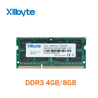 Xllbyte New Sealed SODIMM DDR3 1333Mhz/1600Mhz 2GB/4GB/8GB PC3-10600/12800 memory for Laptop RAM,good quality!