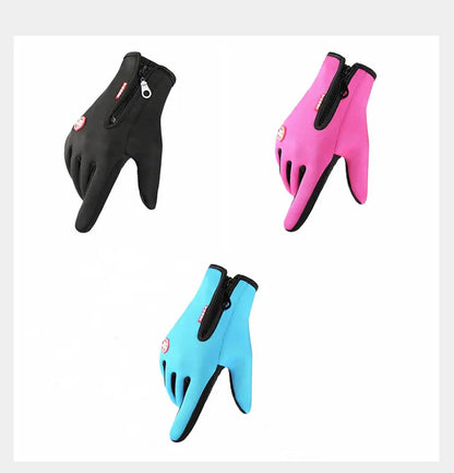 Guantes cálidos de invierno para hombres y mujeres, impermeables y agradables para la piel, con pantalla táctil, adecuados para ciclismo y esquí