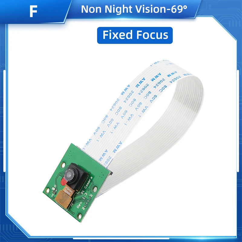 Raspberry Pi 4 Camera 5MP Night Vision 1080P Optional Wide Angle Fisheye IR-CUT Camera FF AF for Raspberry Pi 4B 3B+ 3B Zero