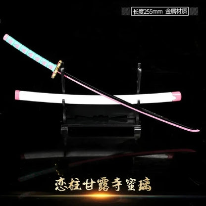 Demon Slayer Sword Real Katana Swords Demon Slayer Cosplay Metal Props Weapon Anime Battle Ready No Cutting Edge Bedroom Decor