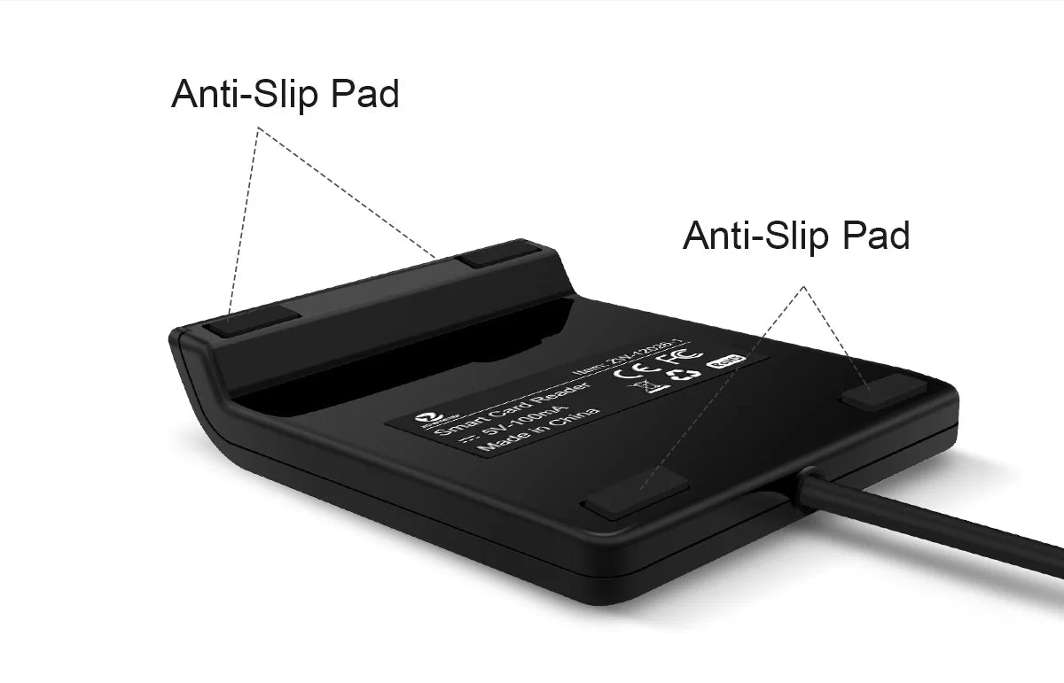 Zoweetek USB ID Smart Card Reader Electronic DNI Reader for ISO 7816 EMV IC DNIE Chip DNI Smart Card ZW-12026-1