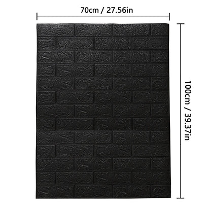 DIY 3D Wall Sticker Wallpaper Roll Self Adhesive Foam Brick Soft Kitchen Room Wall Decor Wall Panels Background Wall Decoration