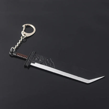 Game Final Fantasy 7 Cloud Buster Sword Keychain Remake Sword Zack Fair Weapon Metal Pendant Key Chain For Fans Cosplay Jewelry