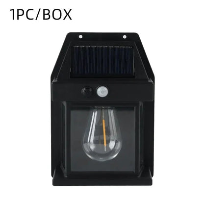 Outdoor Solar Wall Lamp Waterproof Tungsten Filament Lamp Induction Lamp Household Garden Wall Light Villa Lighting Night Light