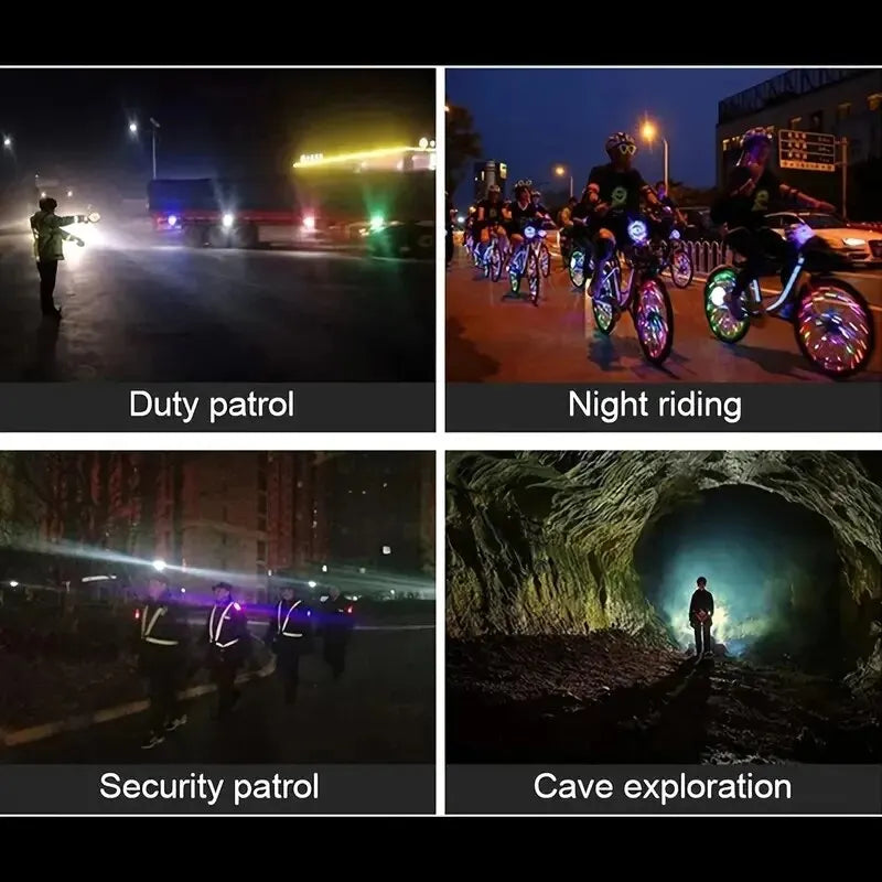 Red Blue LED Shoulder Warning Light Police Shoulder Clip Light Sanitation Worker Safety Patrol Alarm Flash Signal Strobe Lamp