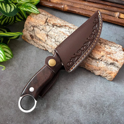 Afilador de huesos forjado a mano, mango de cuchillo para deshuesar, cuchillo pequeño para carne, afilado, duradero, práctico, cuchillo pequeño para cortar carne y fruta