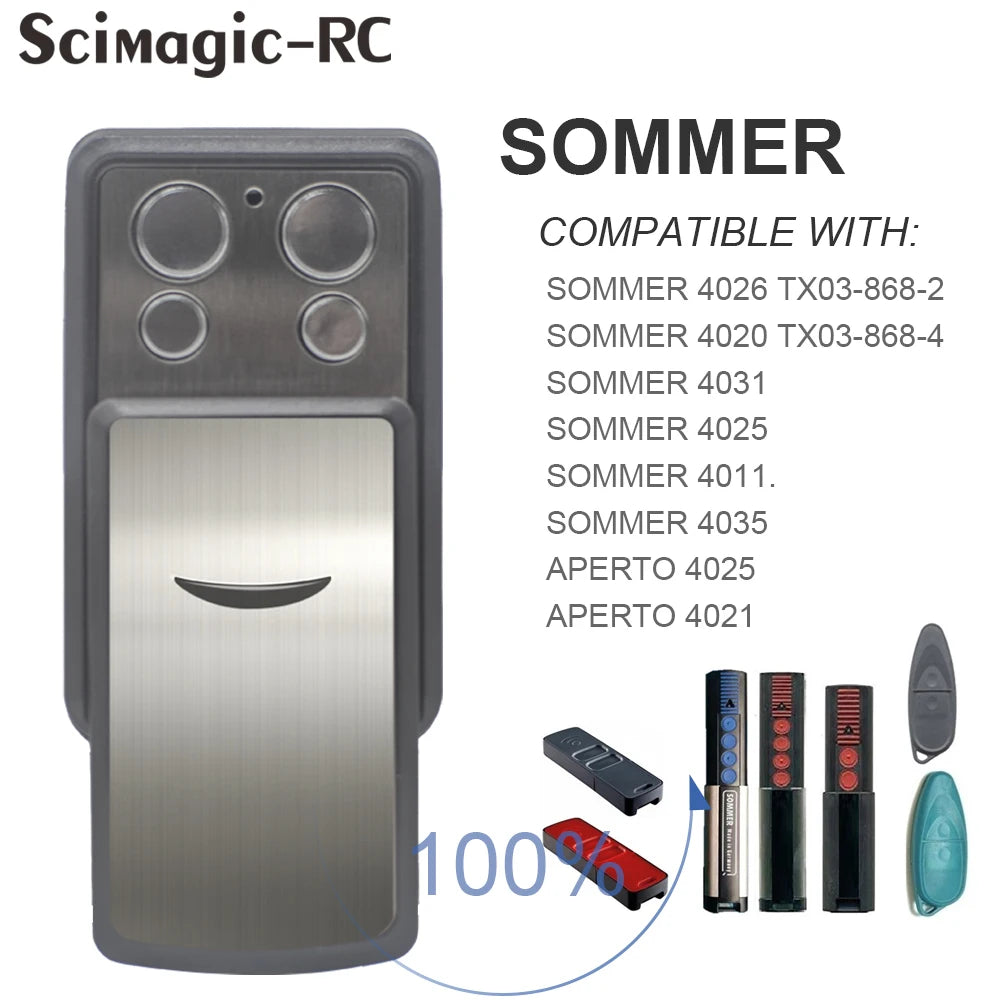 SOMMER 4020 4026 TX03 868-4 Garage door remote control 868MHz Rolling Code 4 buttons Hand Transmitter Top Quality New