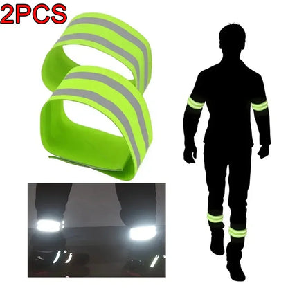 Reflect Straps for Night Walking Cycling Running Safety Reflector Tape Reflective Bands for Wrist Arm Ankle Leg High Visibility