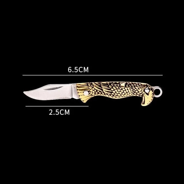 Mini Brass Folding Knife Sharp Delicate Knife Gift Outdoor Carry Key Chain Pendant Pocket Knife Self-defence Delivery Tools