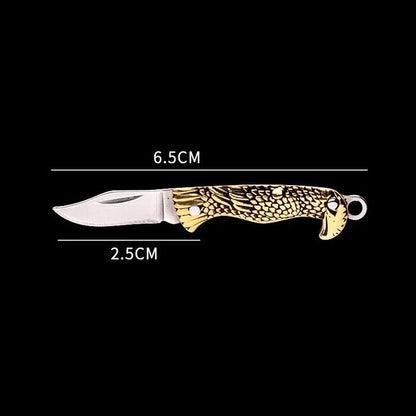 Mini Brass Folding Knife Sharp Delicate Knife Gift Outdoor Carry Key Chain Pendant Pocket Knife Self-defence Delivery Tools