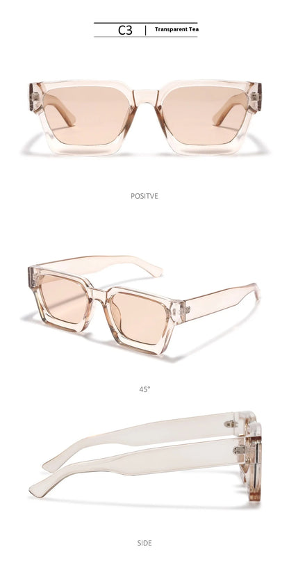 Narrow Glasses Rectangle Frame Personalized Trend Female Ins Style Versatile New Sunglasses Male