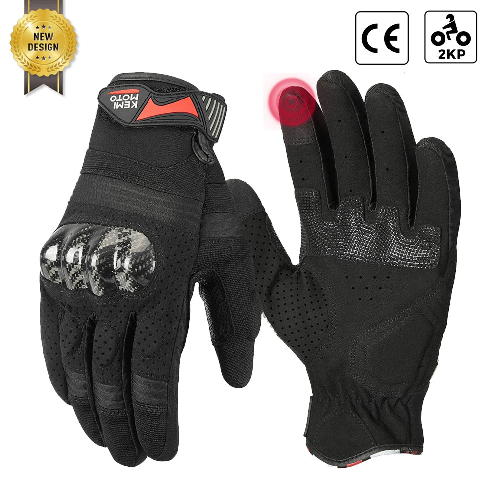 Guantes de motocicleta CE, guantes de verano para montar a caballo, guantes tácticos de pantalla táctil con nudillos duros para motocross, ATV, UTV