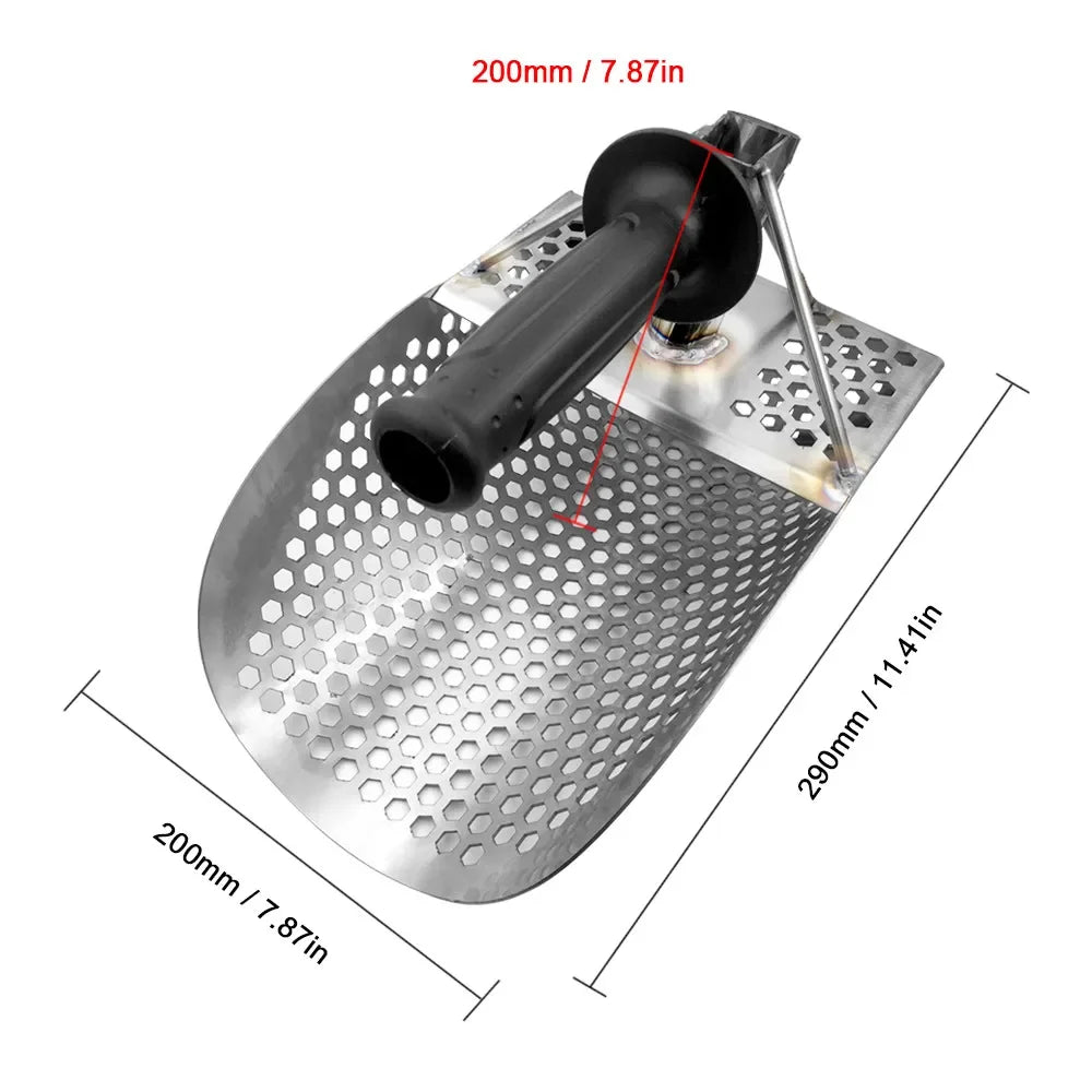 Pala para arena de playa, detector de metales, palas para arena, detector de tesoros, detector de metales, herramienta de acero inoxidable para caza, hexagonal