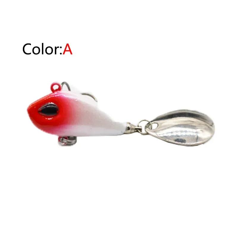 OUTKIT Nuevo señuelo de pesca Mini VIB de metal con cuchara, 6 g, 10 g, 17 g, 25 g, 2 cm, aparejo de pesca, señuelo giratorio con vibración, cebo que se hunde