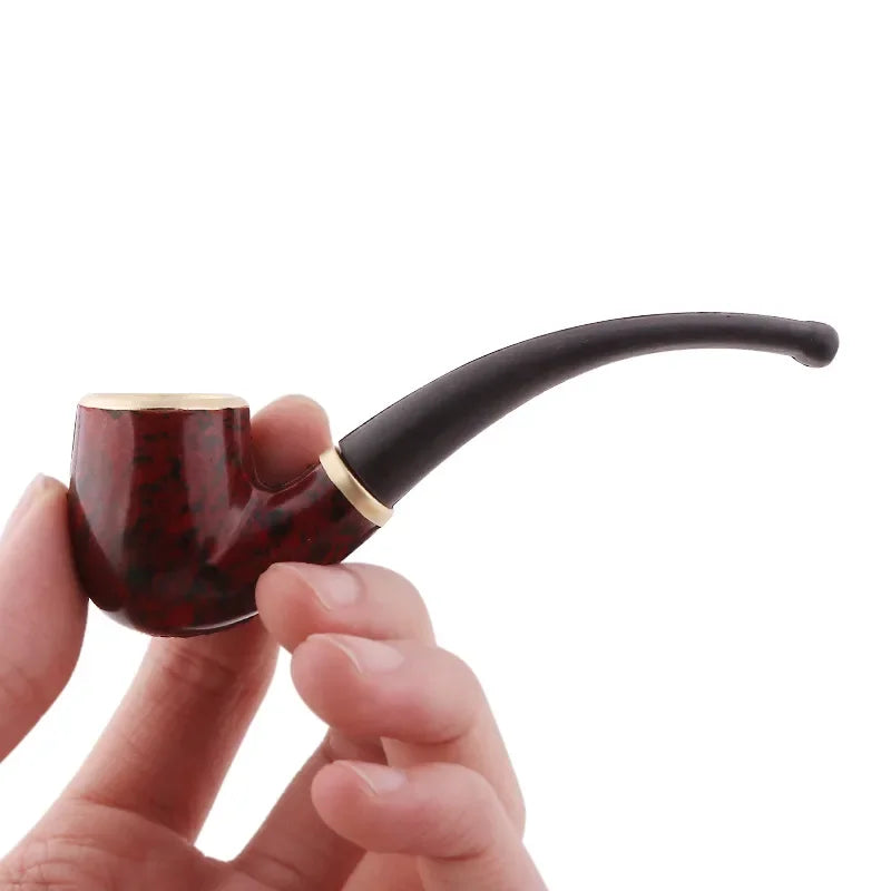 Detachable Wholesale Factory Direct Resin Wood Leopard Print Portable Washable Smoke Tobacco Smoking Pipes Accessories