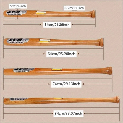 1pc 54/64/74/84cm Solid Ash Wood Locust Wood Baseball Bat Family Defense Hardwood Baseball and Softball Sports Equipment