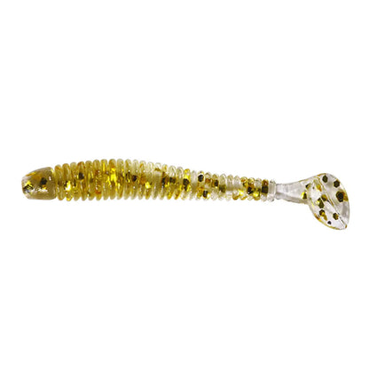 Hengjia 50pcs/Lot 4.5CM Small Soft Worm Swimbait T Tail Silicone Bait Wobbler Fishing Tackle for Carp Bass Pike