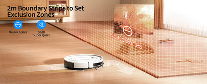 Laresar P10 Robot Vacuum Cleaner Mop 4500Pa Cordless APP Control Smart Gyroscope Planned Map Home Floor Washing Carpet Cleaning