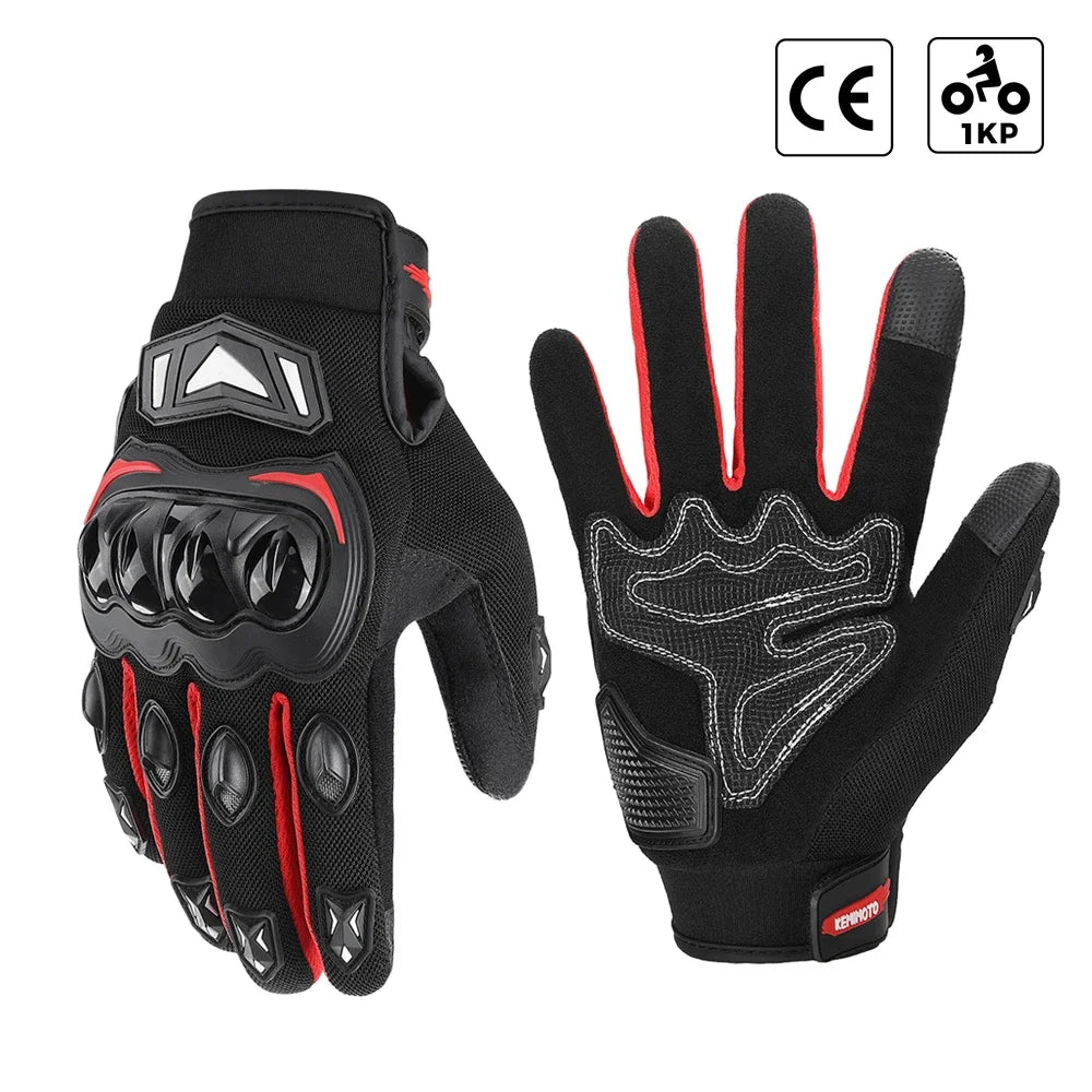 Guantes de motocicleta CE, guantes de verano para montar a caballo, guantes tácticos de pantalla táctil con nudillos duros para motocross, ATV, UTV