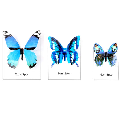 Nuevo 12 piezas de pegatinas de pared creativas de mariposa luminosa 3D de moda para bricolaje, pegatinas de pared modernas, arte de pared, decoraciones para el hogar, regalo DIY