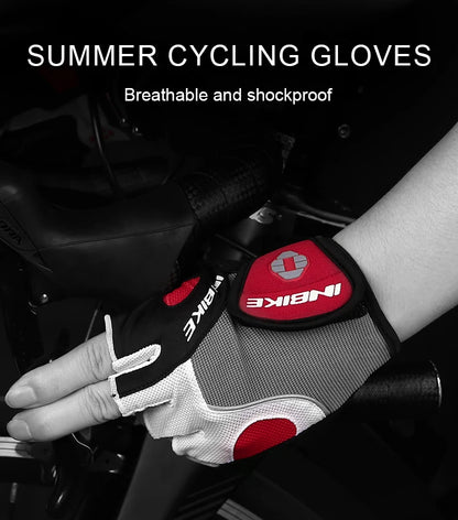 INBIKE Shockproof GEL Pad Cycling Gloves Half Finger Sport Gloves Men Women Summer Bicycle Gym Fitness Gloves MTB Gloves IF239