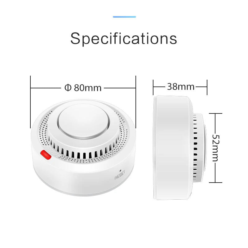 Tuya WiFi Smoke Alarm Fire Protection Smoke Detector Smoke House Combination Fire Alarm Home Security System Firefighters