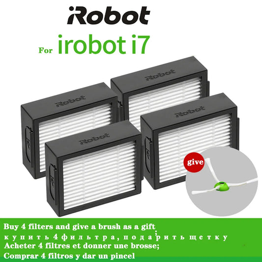 Filtros para iRobot Roomba Serie I Serie E Accesorios para robots aspiradores iRobot i7 E5 E6 Filtros de repuesto Electrodomésticos