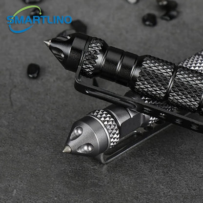 High Quality Metal Self Defense Tactical Pen School Student Office Ballpoint Pens Emergency Glass Breaker Survival Supplies