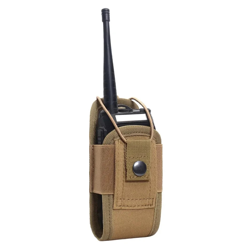 Bolsa táctica Molle 1000D para radio walkie-talkie, riñonera, bolsillo, funda portátil para interfono, bolsa de transporte para caza y acampada