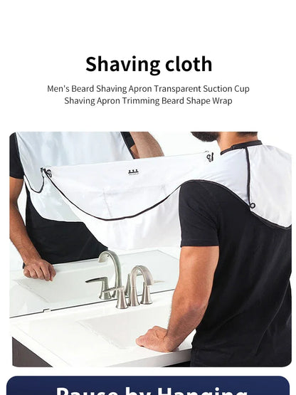 Male Shaving Apron Beard Catcher Cape Care Bib Face Shaved Hair Adult Bibs Shaver Cleaning Hairdresser for Man Clean Apron Gift