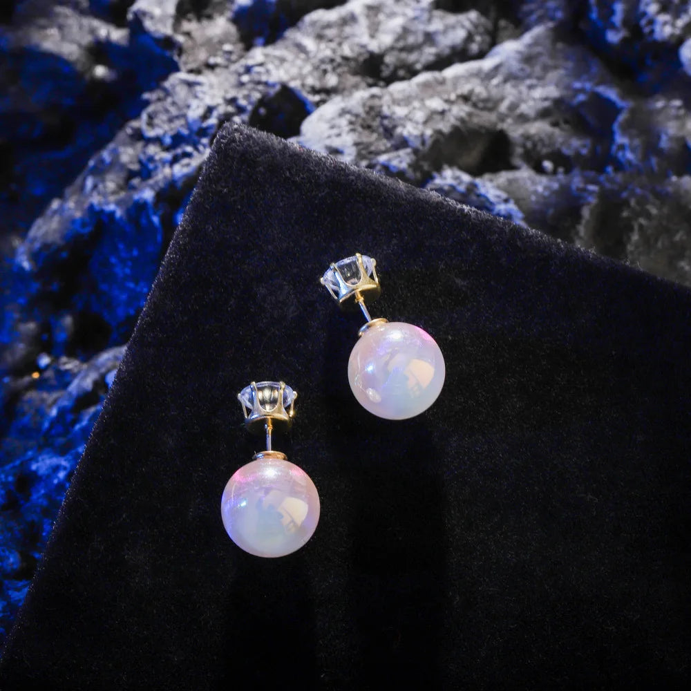 2022 Nueva tendencia Pendientes largos de perlas de simulación Pendientes colgantes de boda con diamantes de imitación y flores para mujer Pendientes de joyería coreana de moda