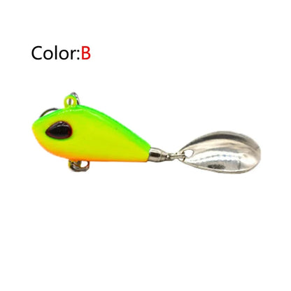 OUTKIT Nuevo señuelo de pesca Mini VIB de metal con cuchara, 6 g, 10 g, 17 g, 25 g, 2 cm, aparejo de pesca, señuelo giratorio con vibración, cebo que se hunde