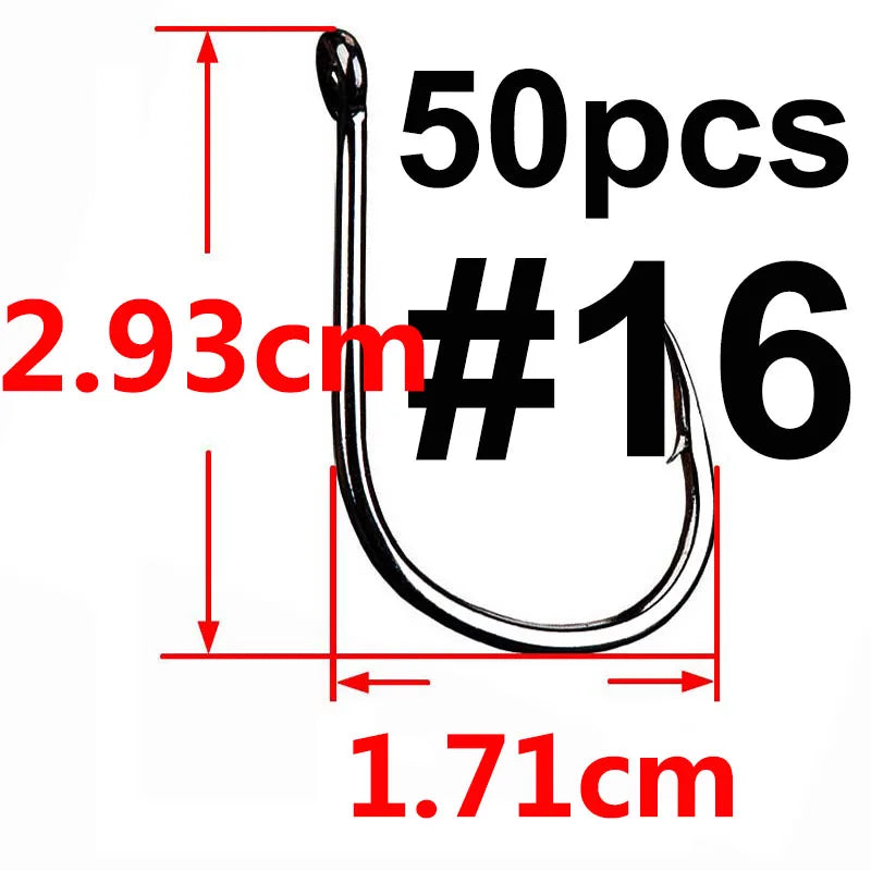 100/50/25 pcs Iseama Carp Fishing Hook Offset Circle Hook Single Fly Fishing Jig Hook Barbed sea Fishhook Tackle Accessories