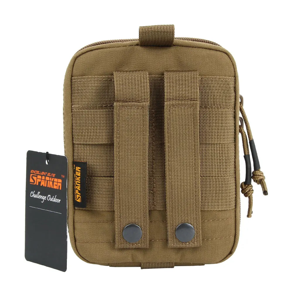 Riñonera táctica EDC Molle, bolsa multiusos, multifunción, con doble cremallera, bolsa para herramientas de caza