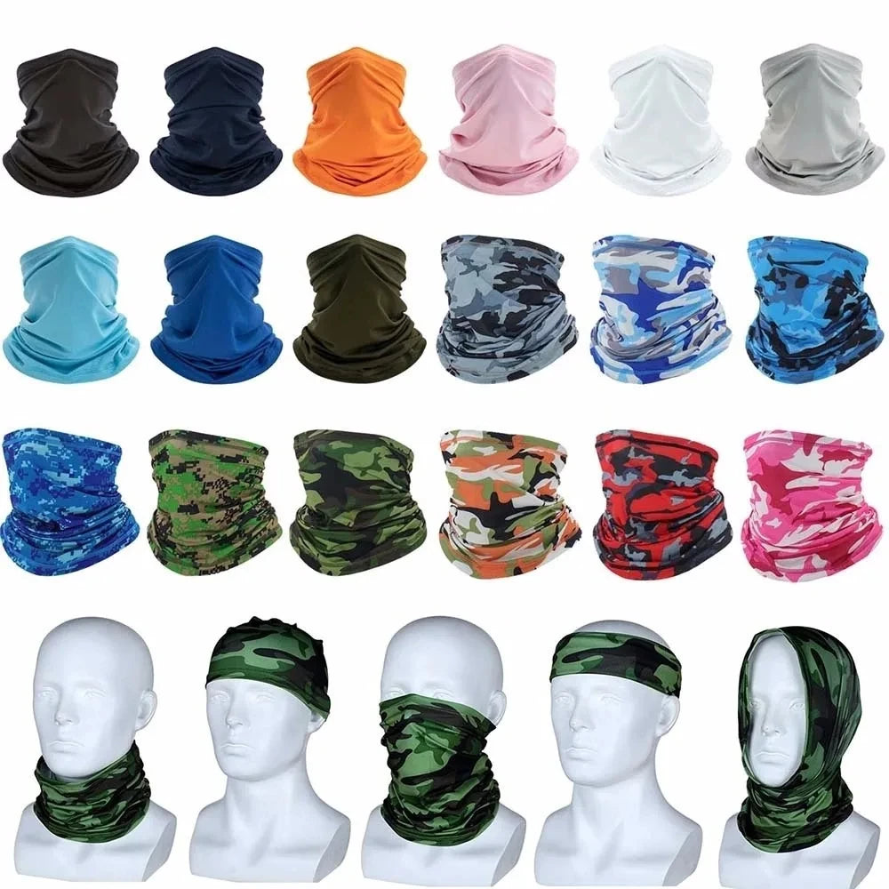 Turbante multiusos, bufanda para montar a caballo, bandana de ciclismo para hombres y mujeres, protector de cuello, protector solar, seda de hielo, para pesca al aire libre, senderismo, máscara para la cabeza