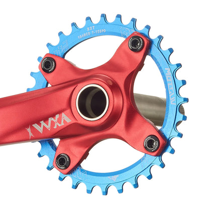 Bicycle Crank 104BCD Round Shape Narrow Wide 32T/34T/36T/38T MTB Chainring Bicycle Chainwheel Bike Circle Crankset Single Plate