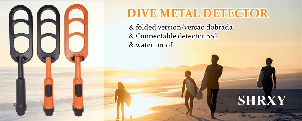 Underwater Metal Detector Pulse Pinpointer Induction Diving Treasure Waterproof Metal Detector Hand Held Metal Finder