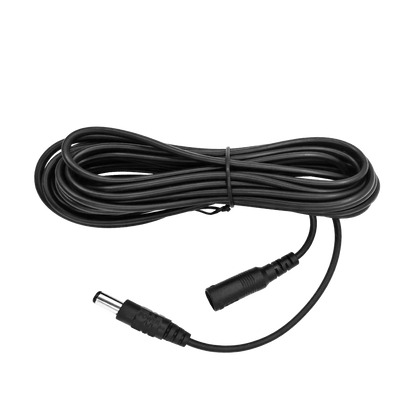 Cable de extensión de alimentación de 5 m y 10 m de CC de 12 V, conector de 5,5 mm x 2,1 mm, macho a hembra, para lámpara LED, cámara de seguridad CCTV, cable de alimentación negro