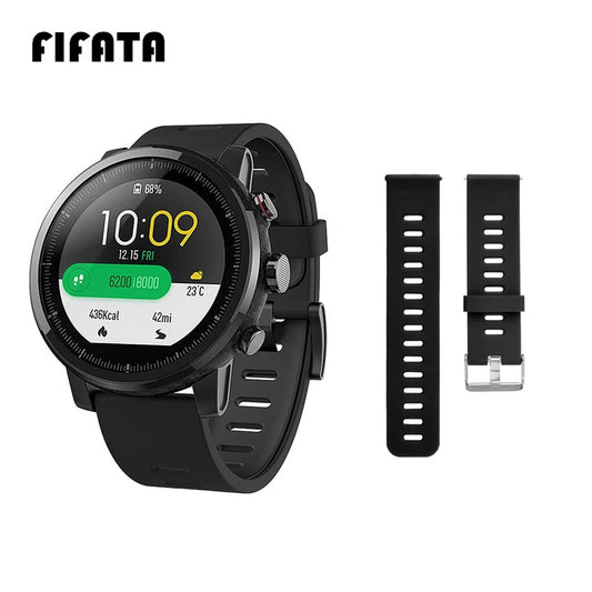 FIFATA - Correa de silicona para reloj Huami Stratos Band, repuesto para Xiaomi Amazfit Stratos 2, 2S, 3, Pace, GTR, 47 mm, GTR 3, 2