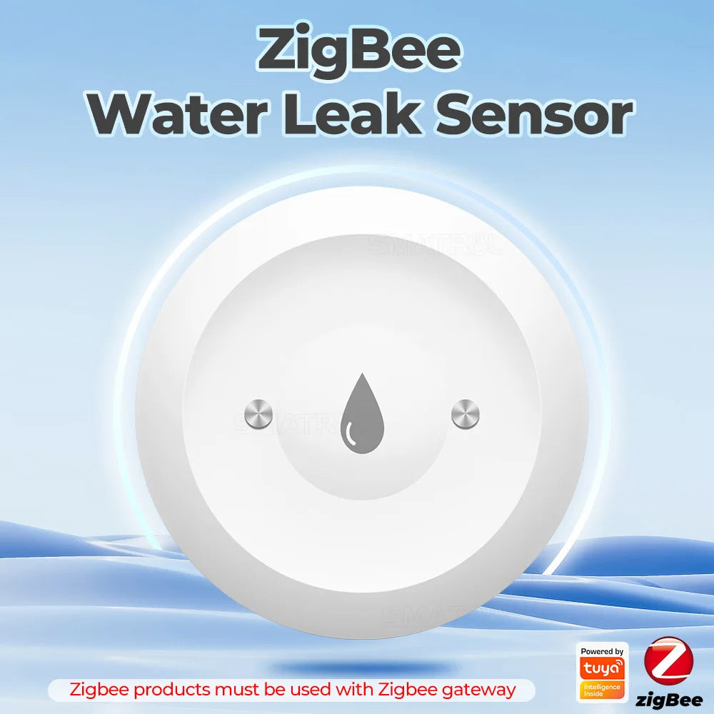 Tuya Smart for Zigbee Water Sensor Flood Water Leakage Detector App Remote Monitoring Support Home Assistant Zigbee2mqtt