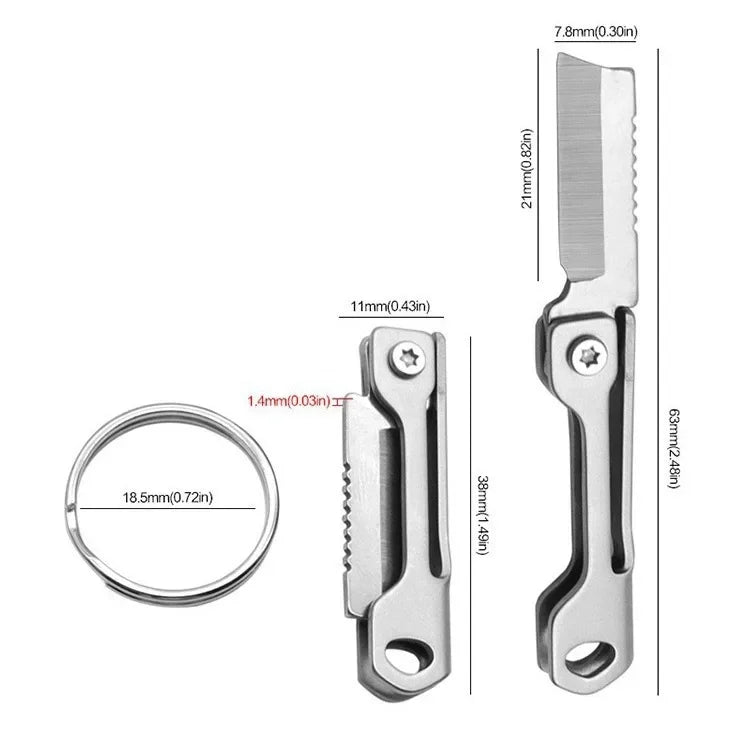 Stainless steel mini multifunctional outdoor knife Open box express knife portable pocket folding knife