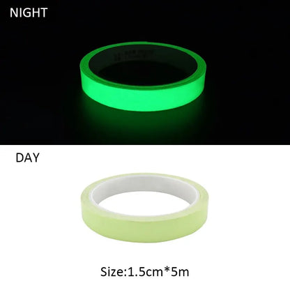 Luminous Tape 3m/5m Glow in The Dark Sticker Self-Adhesive Photoluminescent Tape Night Vision Safety Warning Security Stage Home