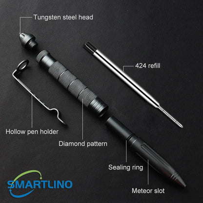 High Quality Metal Self Defense Tactical Pen School Student Office Ballpoint Pens Emergency Glass Breaker Survival Supplies