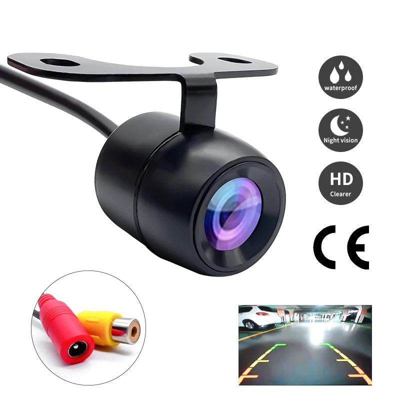 Hippcron Reverse Camera Front Rearview Car Night Vision With Built-in Distance Scale Lines Universal  Waterproof HD System