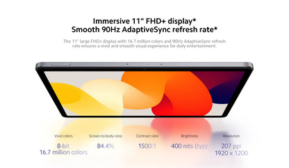 Versión global Xiaomi Redmi Pad SE Tablet 11 pulgadas Pantalla FHD 90Hz Plataforma móvil Snapdragon 680 Batería de 8000 mAh Mi Pad